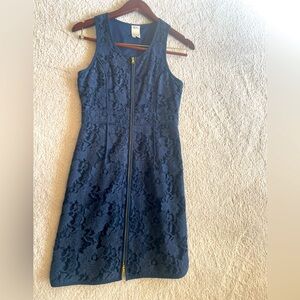 Ali Ro navy lace zipper up dress. Size 2